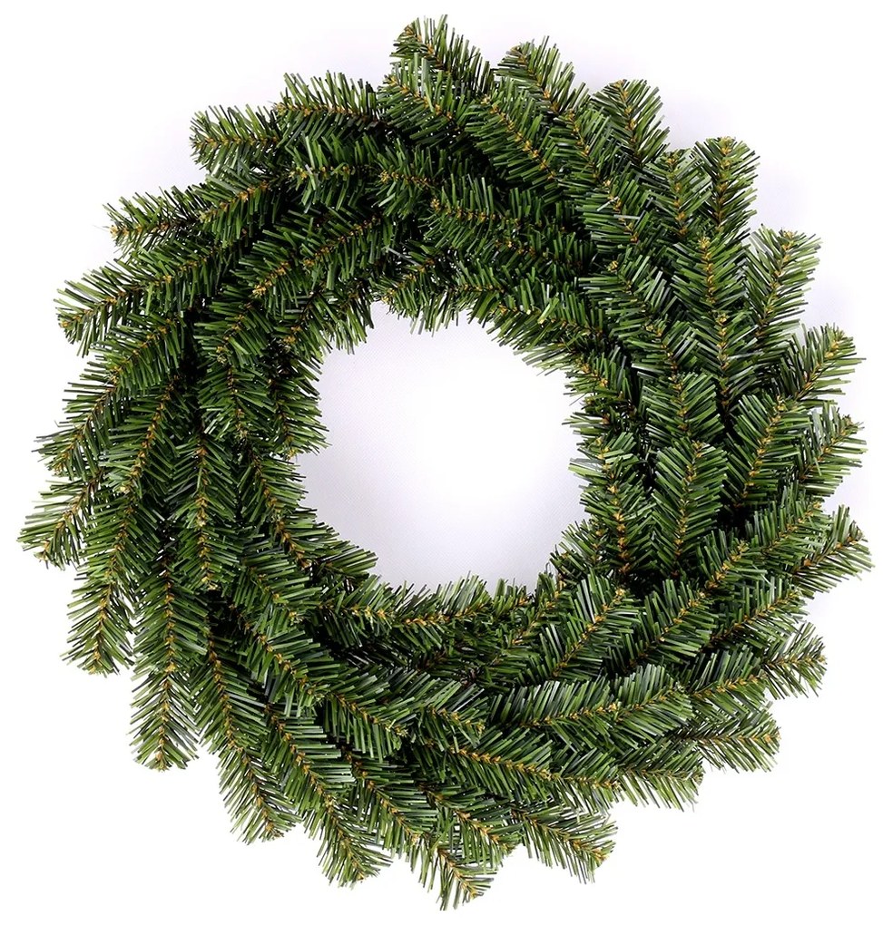 Mesterséges zöld koszorú, díszítetlen, átmérő 50cm