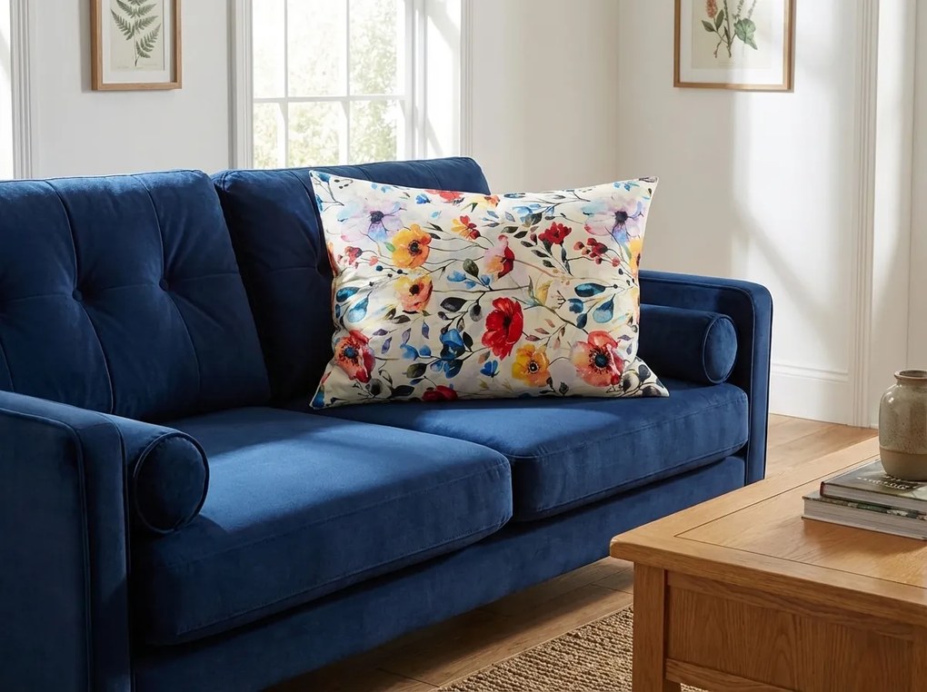 Díszpárnahuzat FLOREEN 50x70 cm, krémová