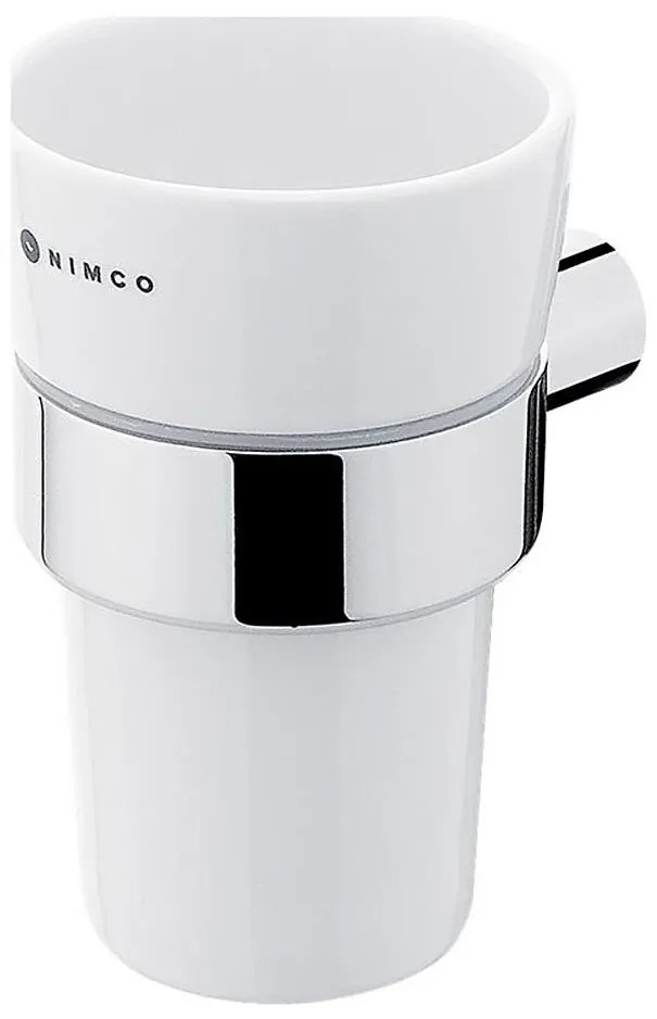 NIMCO BR 11058KU-26 - Falra szerelhető fogkefe tartó BORMO fehér/fényezett króm