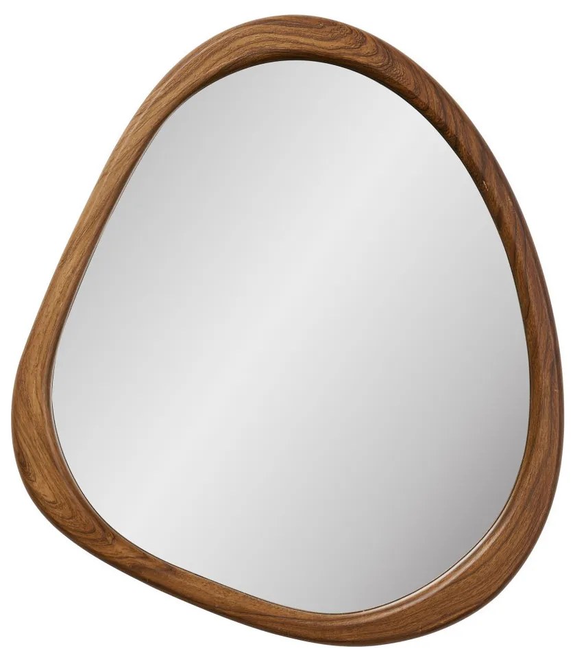 Luxon tükör organikus forma, fa hatású, 44x48 cm