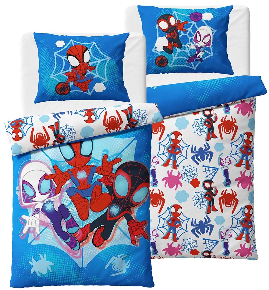 Gyermek ágynemű Spidey Spider Rescue , 140 x 200cm, 70 x 90 cm, 140 x 200 cm, 70 x 90 cm