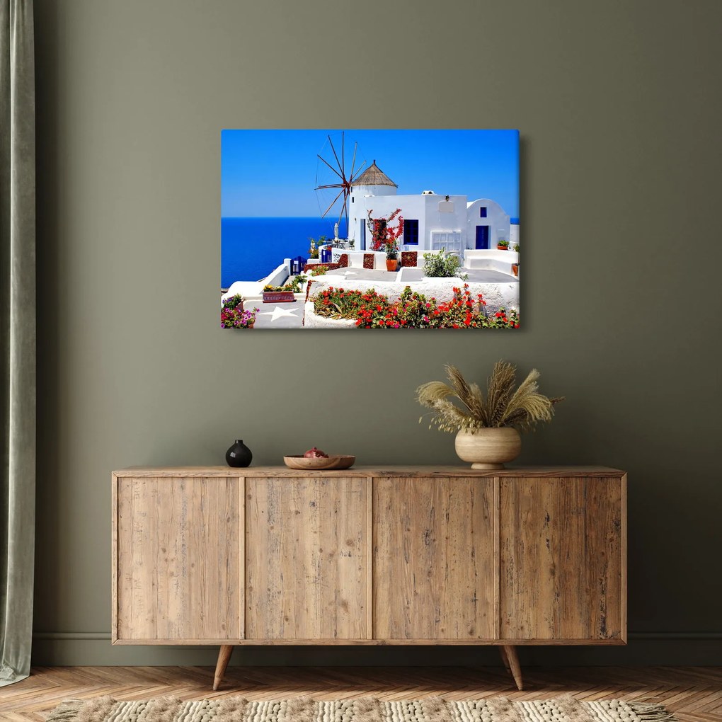 Kép - Kis ház Görögországban (90x60 cm)
