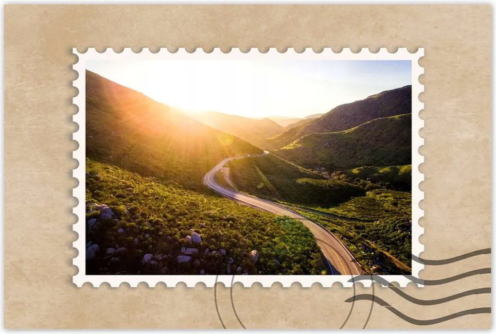 Poszterek 90x60 Út Erdő Hegyek