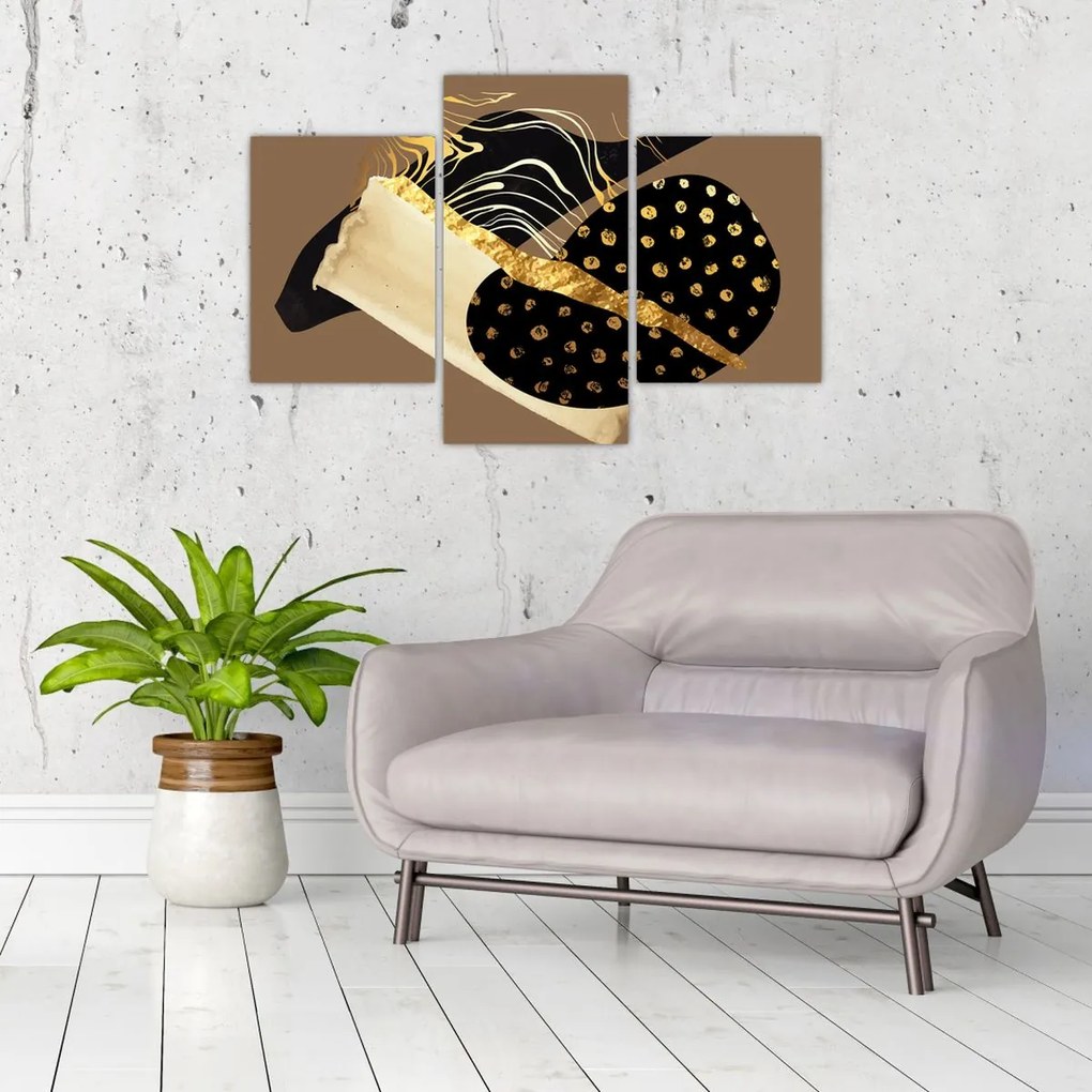 Kép - Absztrakció aranybarna N⁰1 (90x60 cm)