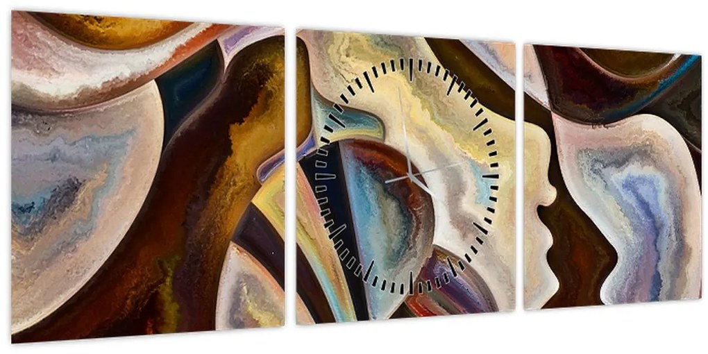 Kép - Absztrakció fejek (órával) (90x30 cm)