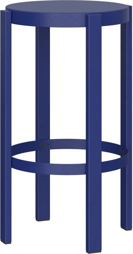 Kék acél bárszék (ülésmagasság 65 cm) Doon – noo.ma