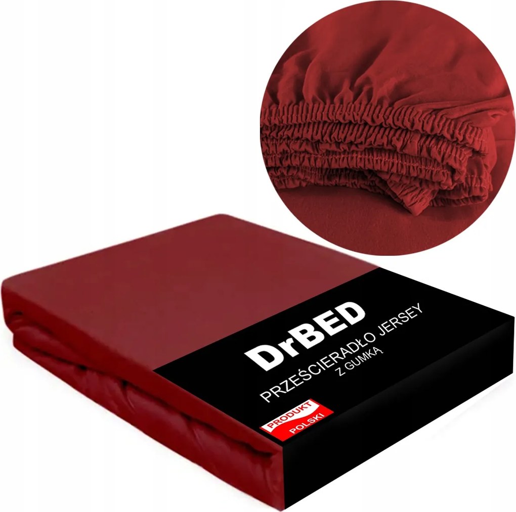 Gumis lepedő Pamut Jersey 160 x 200 Tartós Szín Lengyel