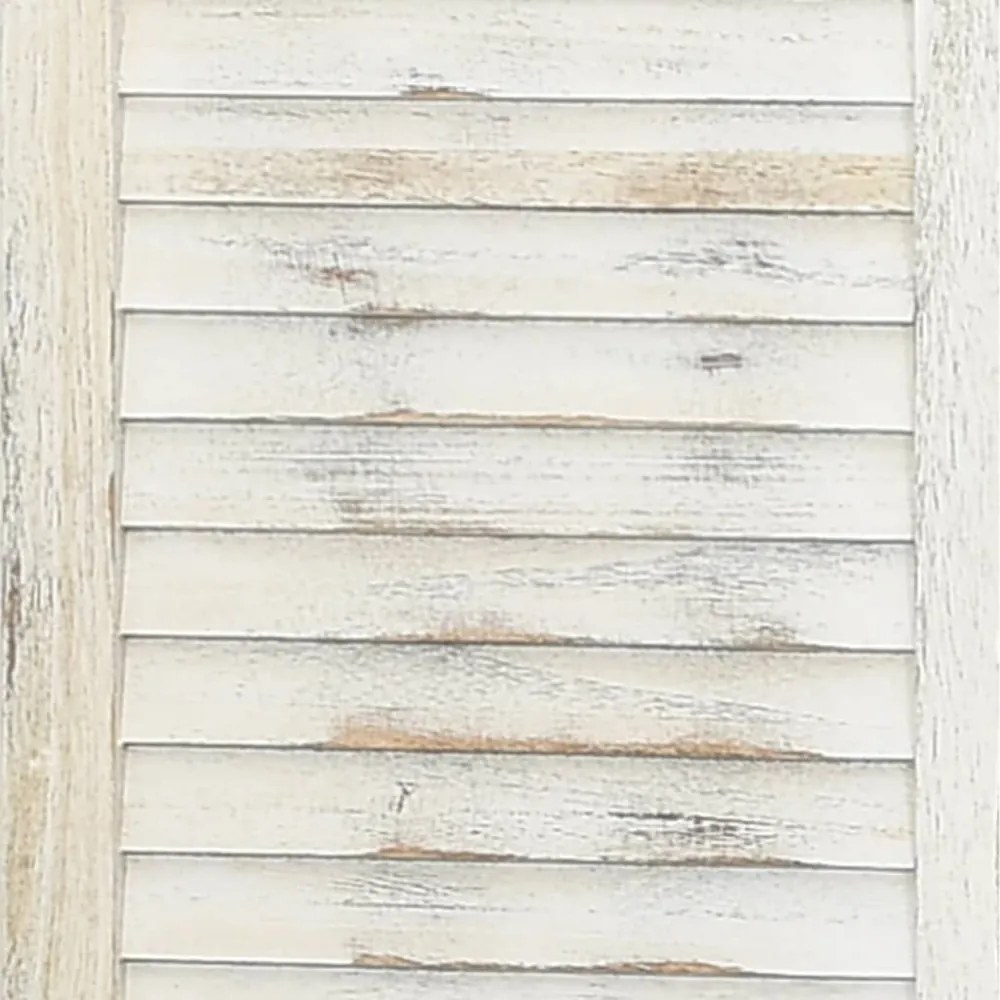 3 paneles antik fehér fa paraván 105 x 165 cm