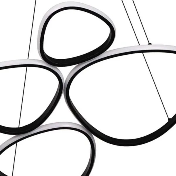 LED csillár kábelen PETRA LED/58W/230V 4000K fekete