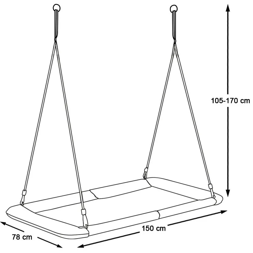 Fészekhinta 150*80cm, színes