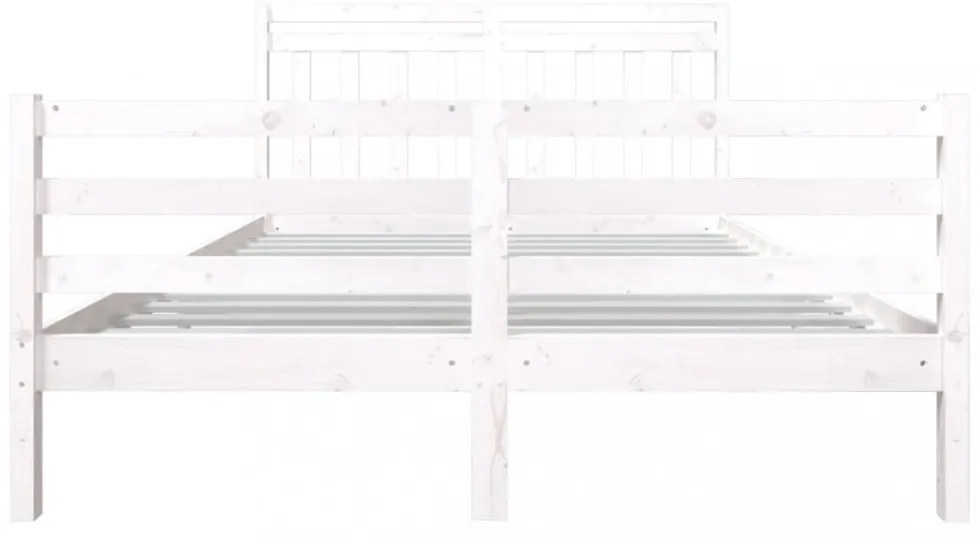 vidaXL fehér tömör fa ágykeret 160 x 200 cm