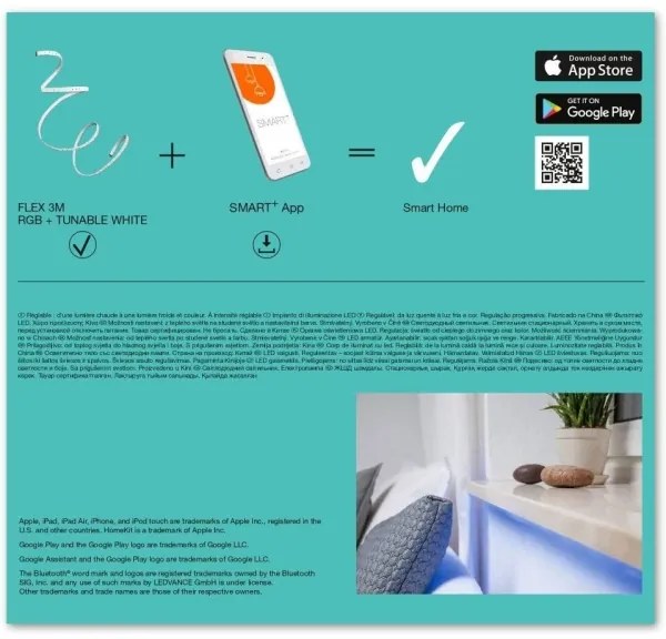 Ledvance - LED RGB Szabályozható szalag SMART+ FLEX 3m LED/12W/230V BT