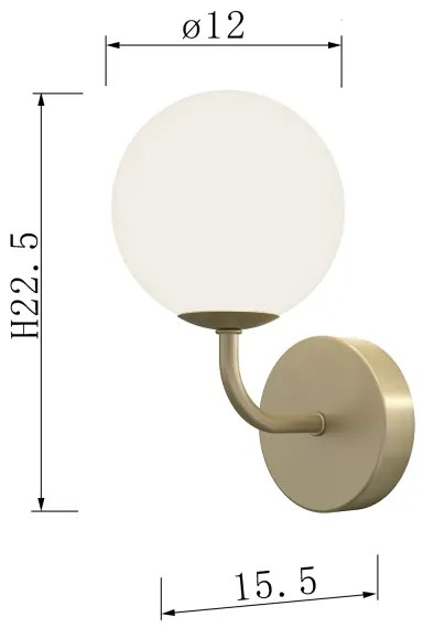 ONLI - Fali lámpa PALOMA 1xG9/10W/230V arany