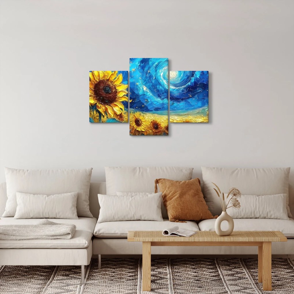 Kép - Festés napraforgó (90x60 cm)