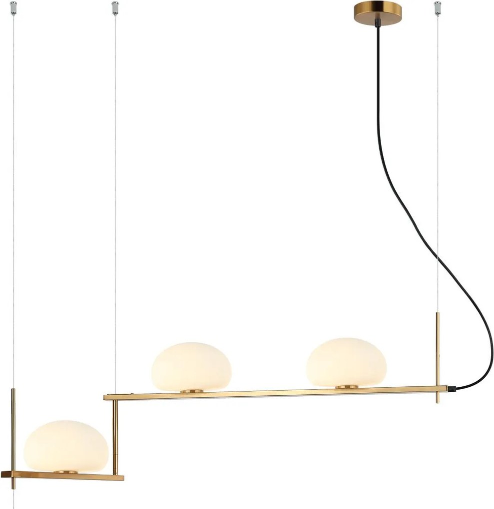 Italux modern függeszték kernio sárgaréz opál itxpnd-357783-bro+w
