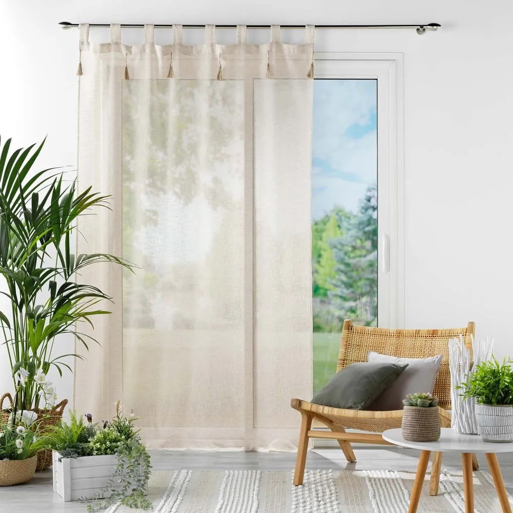 Bézs átlátszó függöny 140x240 cm Dalila – douceur d'intérieur