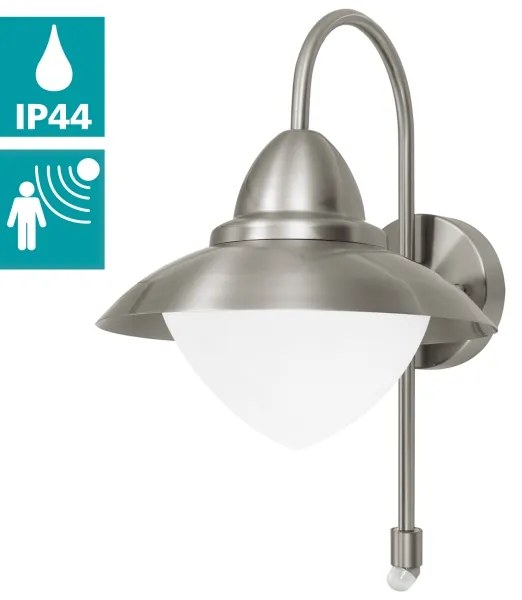 EGLO 87105 - Kültéri szenzoros fali lámpa SIDNEY 1xE27/60W IP44
