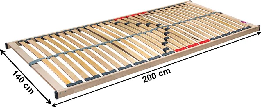 Lamella ágyrács, 140x200 cm, DOUBLE KLASIK NEW