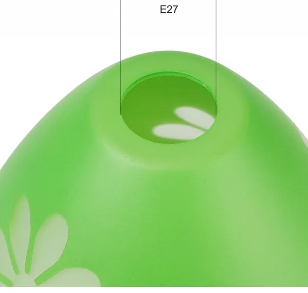 Pótüveg GARDEN E27 csillárhoz, 23 cm átmérő, zöld