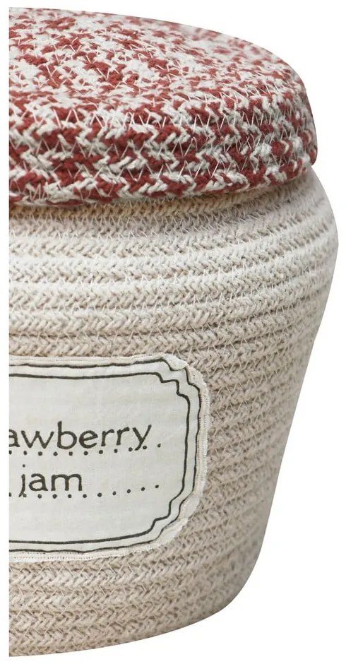 Krémszínű textil játéktároló kosár ø 20x23 cm Jam Jar – Lorena Canals