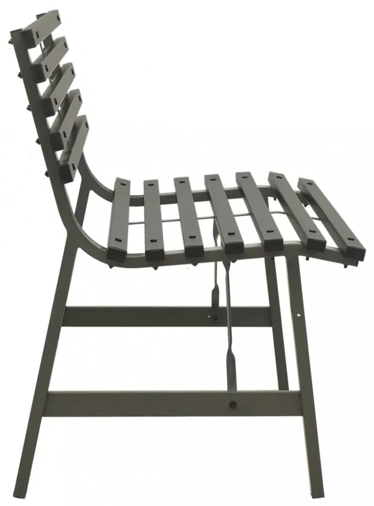 fekete acél kerti pad 110 cm