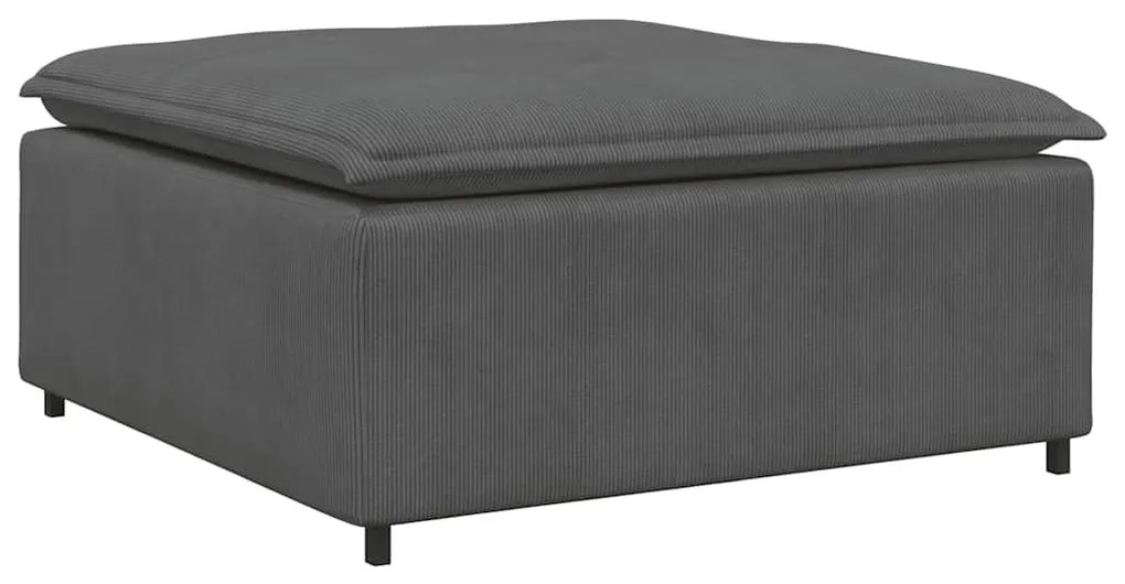 sötétszürke moduláris kanapé lábzsámoly modul 100x100x48 cm