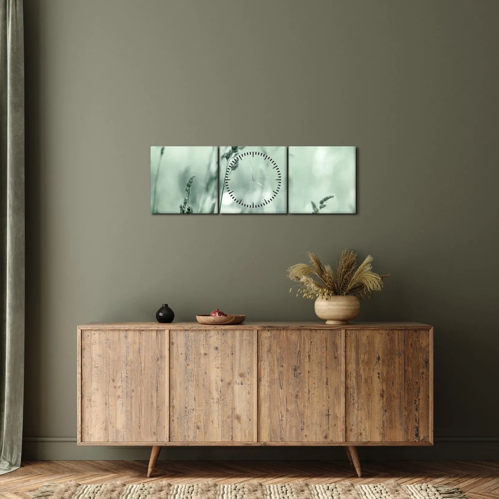 Kép - Zöld rét (órával) (90x30 cm)