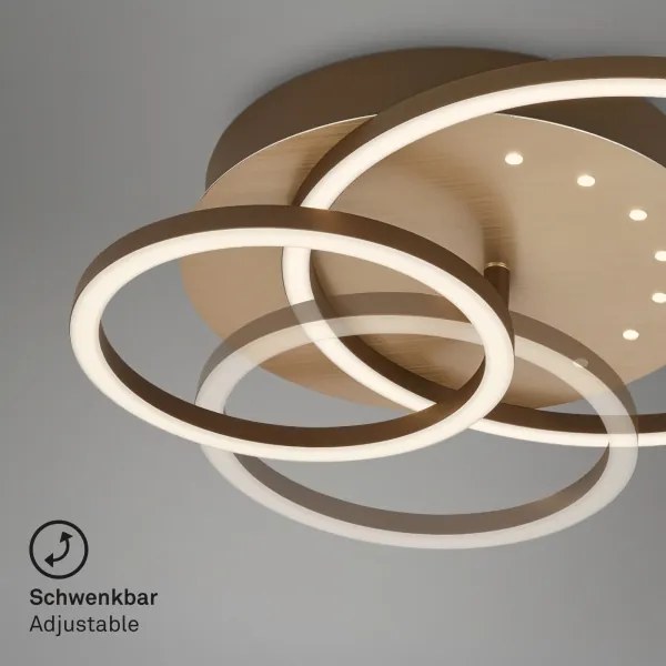 Brilo - dimmelhető LED mennyezeti lámpatest LED/26W/230V 3000K barna