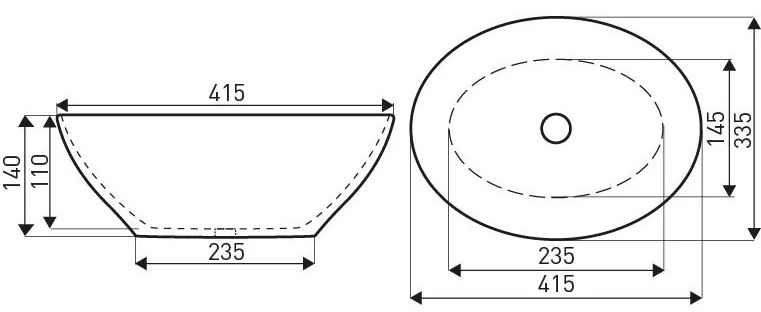 KR-707 fekete-arany kerámia design mosdó