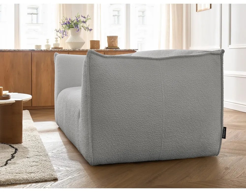 Világosszürke buklé kanapé 170 cm Giorgia – Bobochic Paris