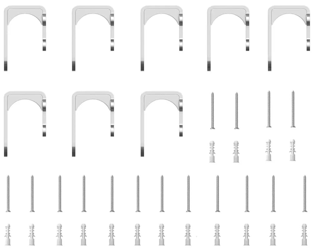 ezüstszínű rozsdamentes acél tolóajtó fémszerelék készlet 366cm