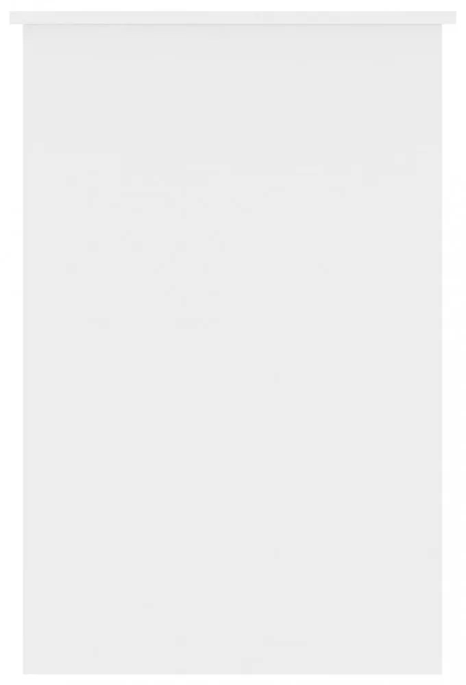 magasfényű fehér szerelt fa íróasztal 100 x 50 x 76 cm
