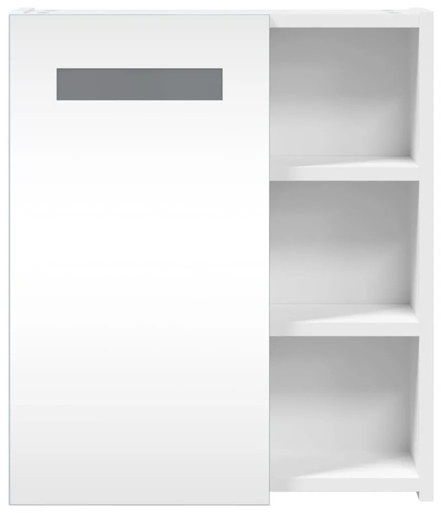 fehér tükrös fürdőszobaszekrény LED-del 45 x 13 x 52 cm