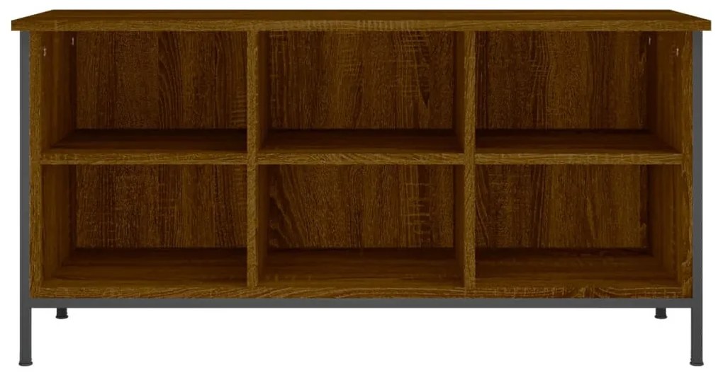 barna tölgyszínű szerelt fa cipőszekrény 100x35x50 cm