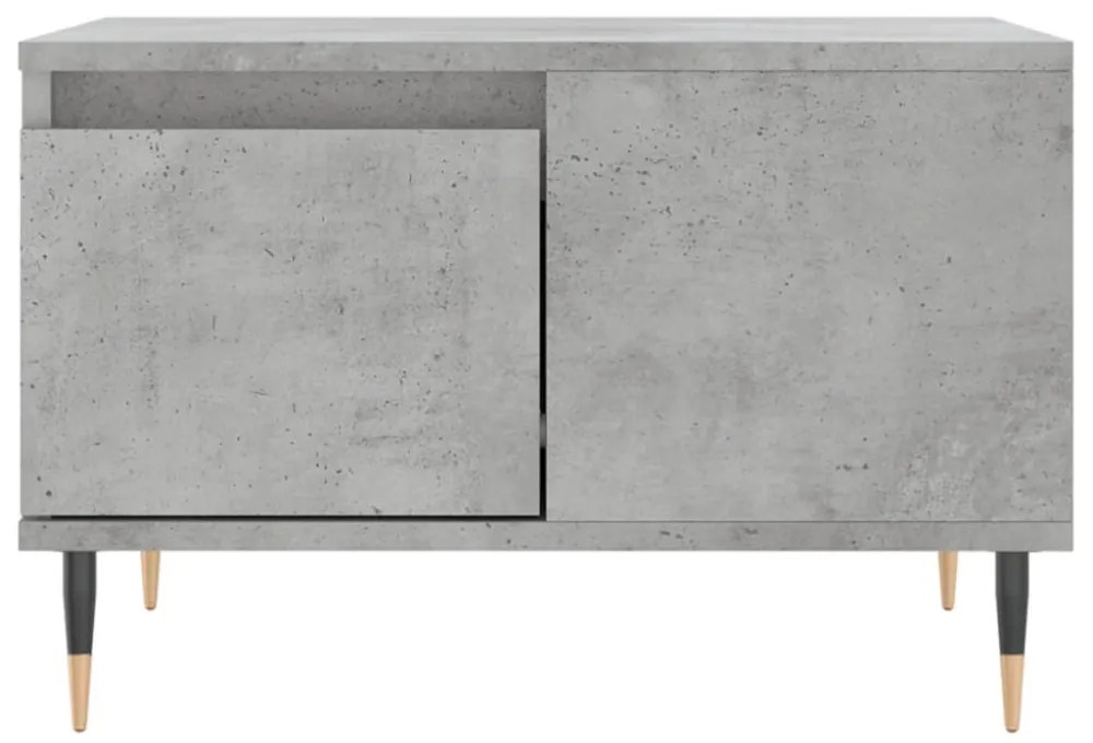 betonszürke szerelt fa dohányzóasztal 55x55x36,5 cm