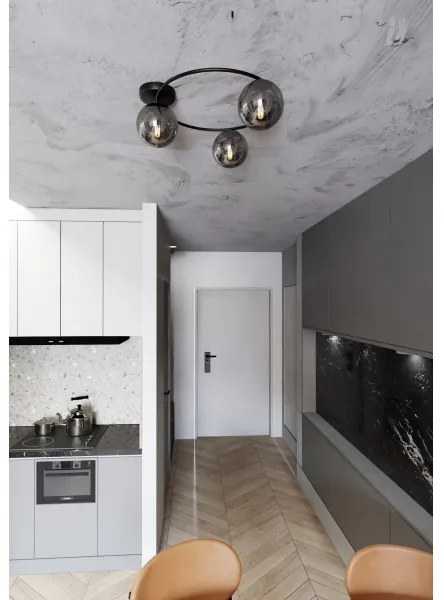 Mennyezeti lámpa SOPRA 3xE14/10W/230V fekete