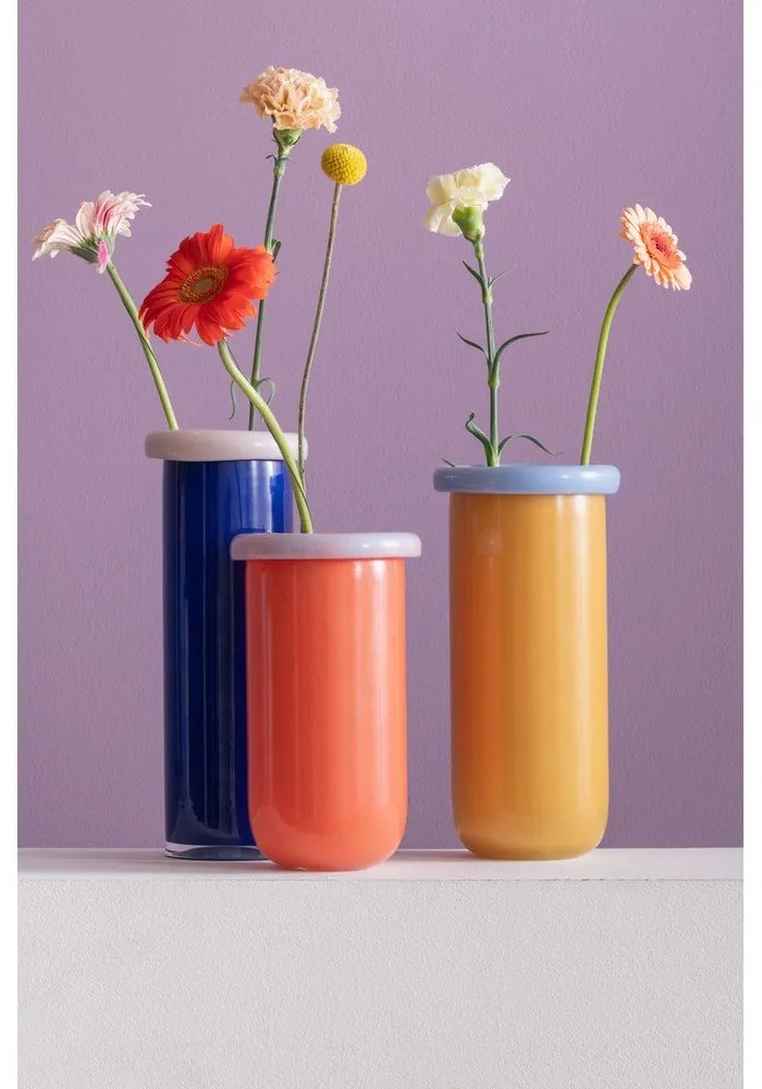 Narancssárga üveg váza (magasság 25 cm) Plegado – PT LIVING