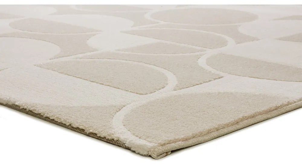 Krémszínű-elefántcsont színű szőnyeg 133x190 cm Flora – Universal