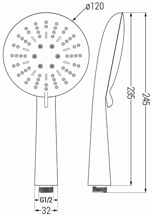 Mexen tartozékok - 1 pontos kézizuhany készlet R-67, fekete, 785676052-70