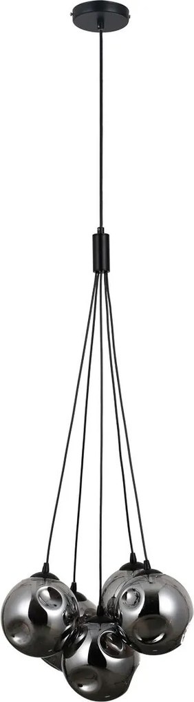 Italux modern függeszték perlos matt fekete grafit itxpnd-54456-5ahbsmg