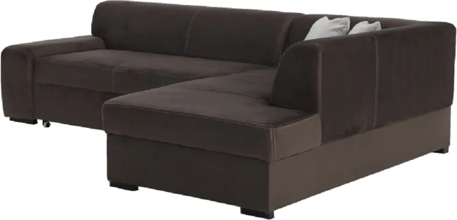 Ülőgarnitúra, barna, jobbos, MINERVA NEW