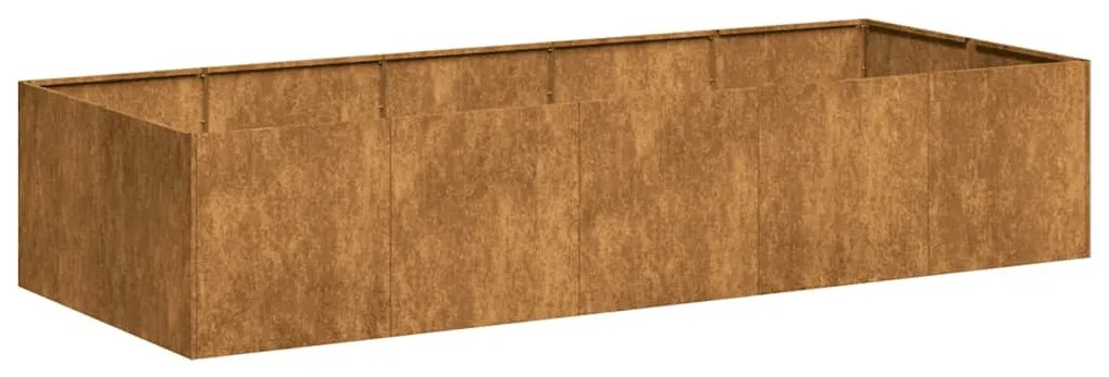 vidaXL ültető rozsdás 200x80x40 cm időjárásálló acélból
