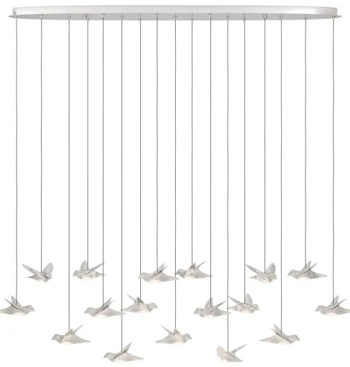 Eglo 390403 - LED Dimmelhető csillár zsinóron PARATEBUENO 17xLED/3W/230V króm