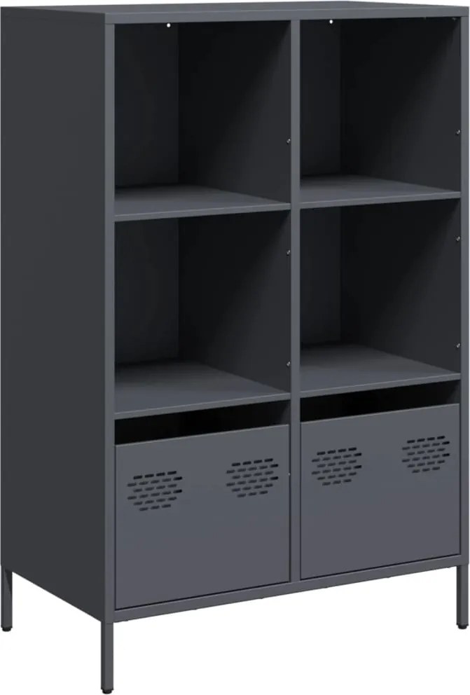 vidaXL antracitszürke acél magasszekrény 68 x 39 x 103,5 cm