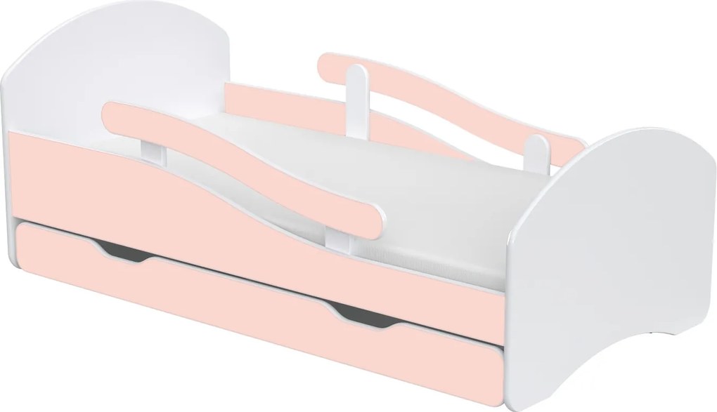 Gyerekágy Leo 160x80 fehér-rózsaszín