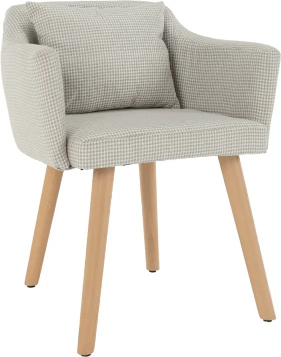 Dizájnos fotel, bézs minta, DIPSY