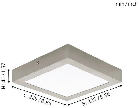 Eglo 94526 - LED mennyezeti lámpatest FUEVA 1 LED/16,5W/230V