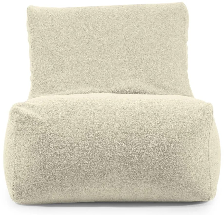 Krémszínű buklé babzsákfotel Seat 100 Lounge – SLOWDOWN