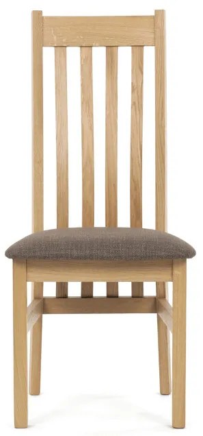 Tömör Tölgy Étkezőszék Barna Párnázott Üléssel. C-2100