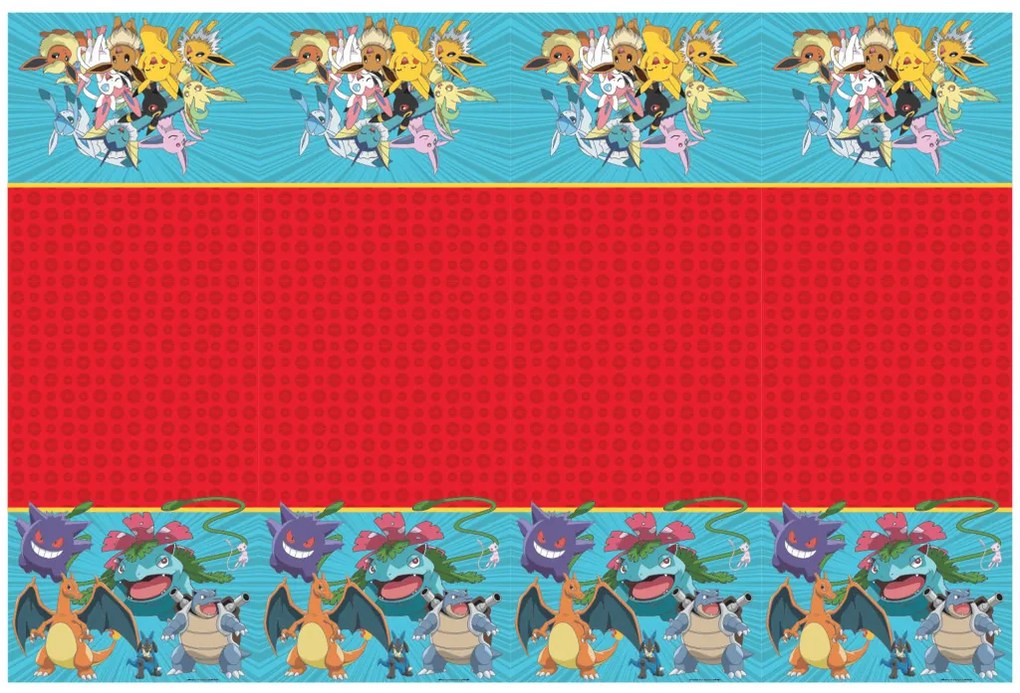 Pokémon Next Generation műanyag asztalterítő 120x180 cm
